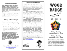 Wood Badge What Is Wood Badge?