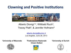 Positive Emotions in Clinic Clowns Clinic Clown Interventions in Elderly with Dementia* 7