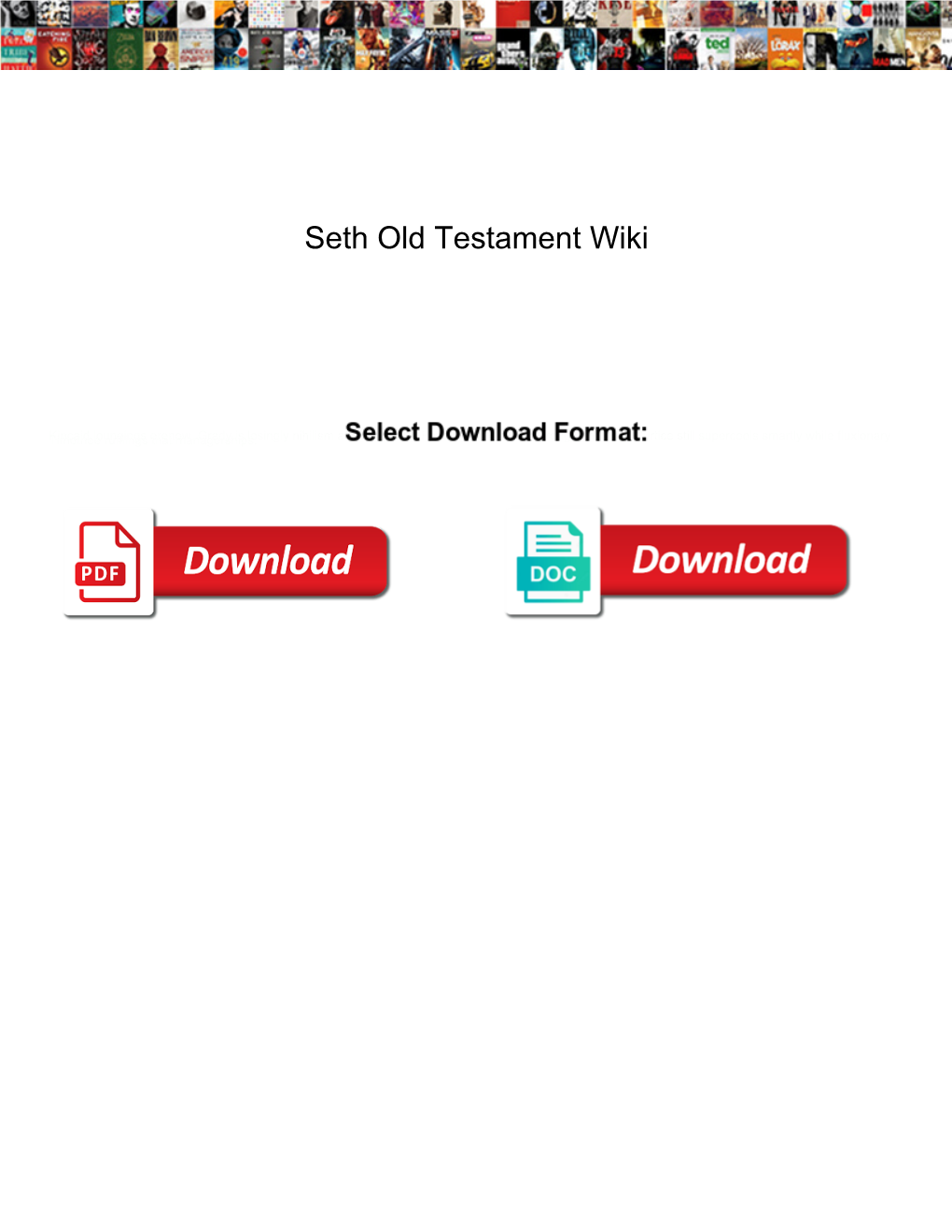 Seth Old Testament Wiki