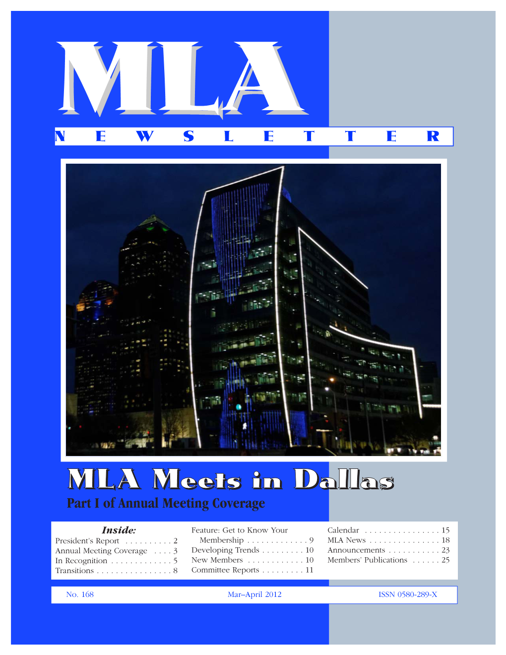 MLA Meets in Dallas