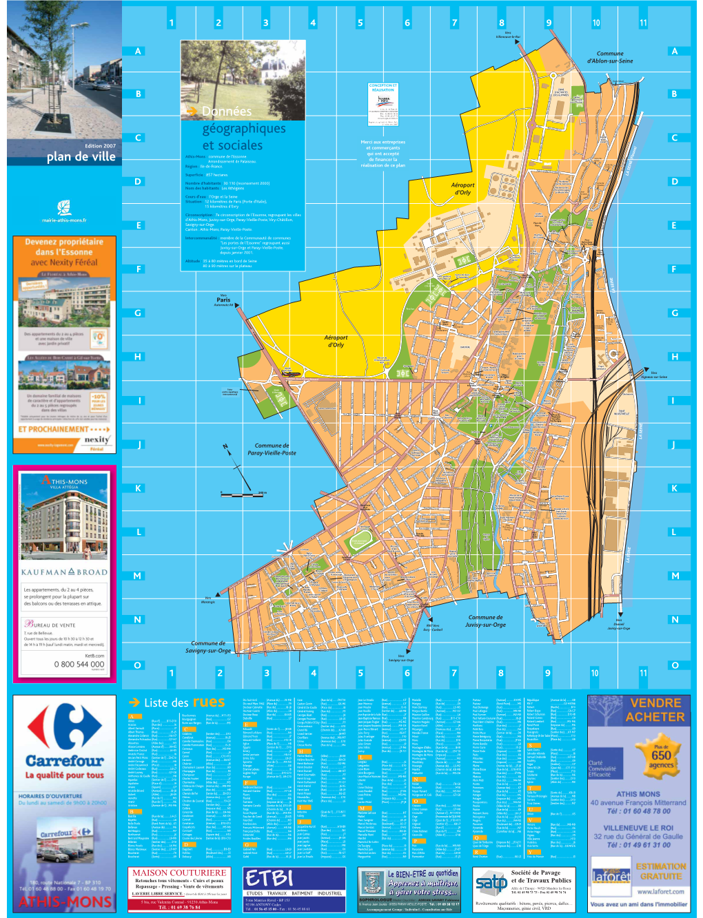 Plan De Ville Arrondissement De Palaiseau