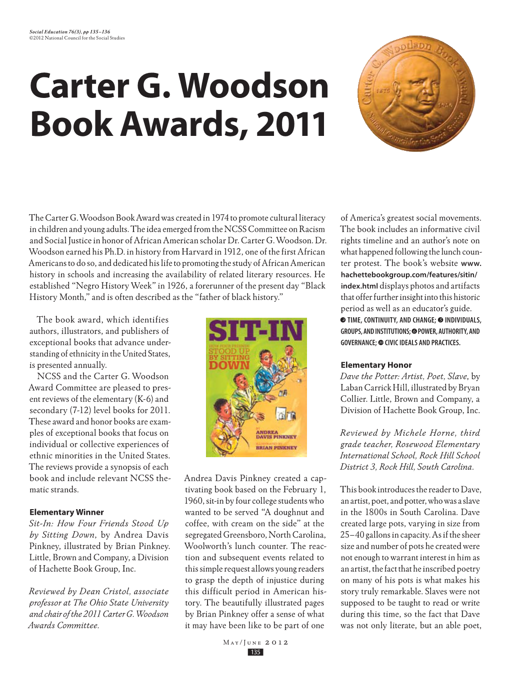 Carter G. Woodson Book Awards, 2011