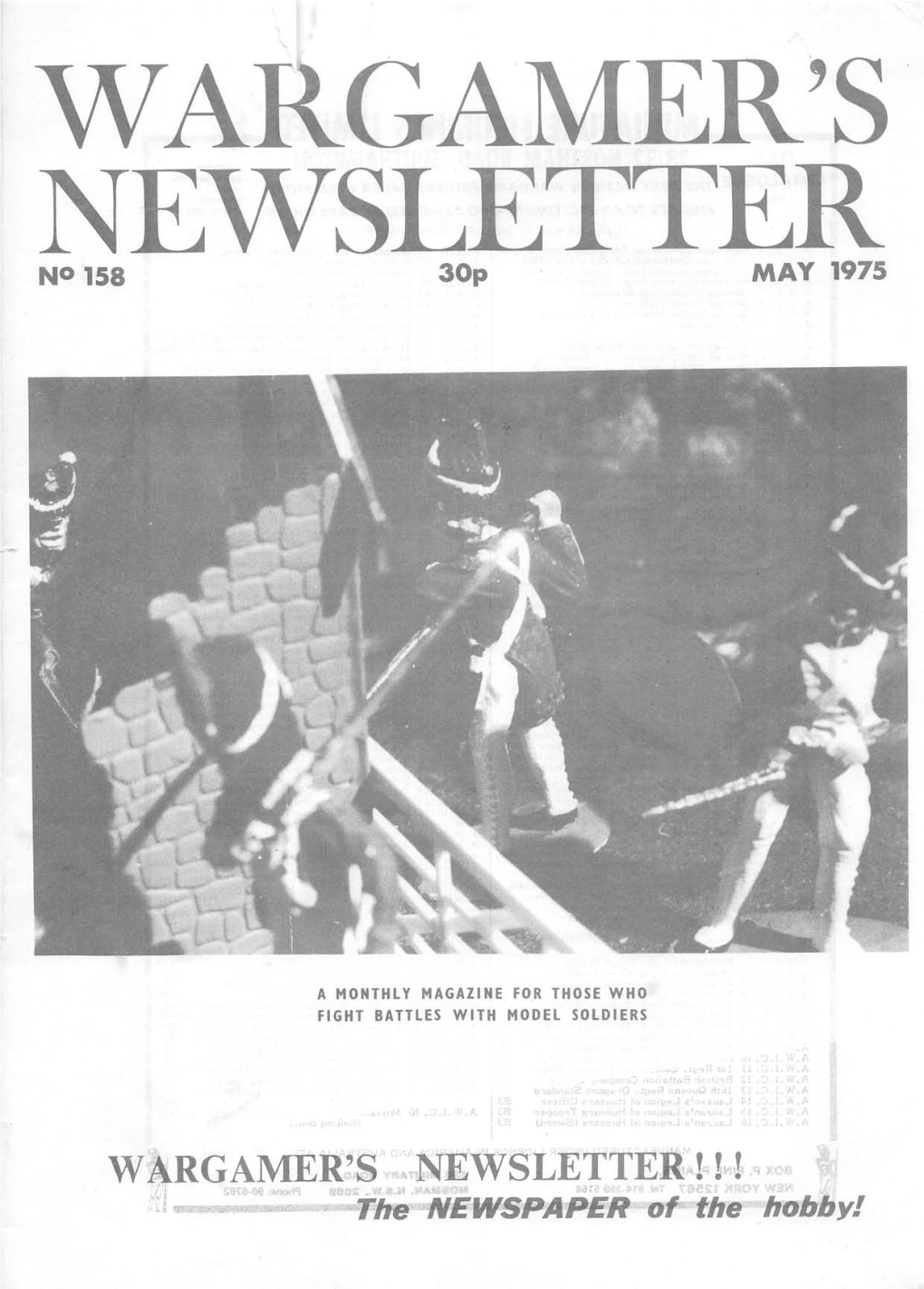 WARGAMER's NEWSLETTER NO 158 30P MAY 1975