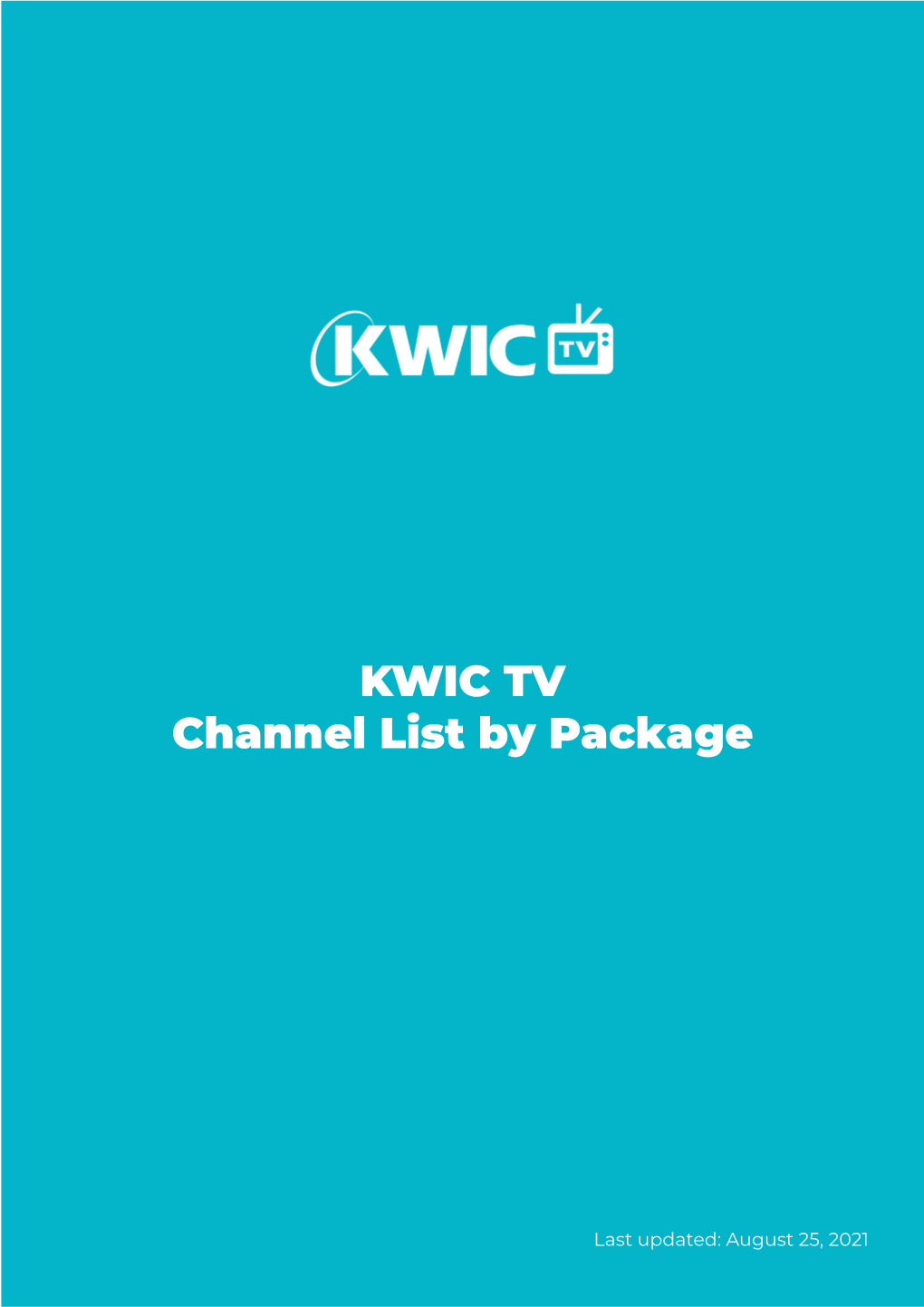 KWIC TV Channel List by Package