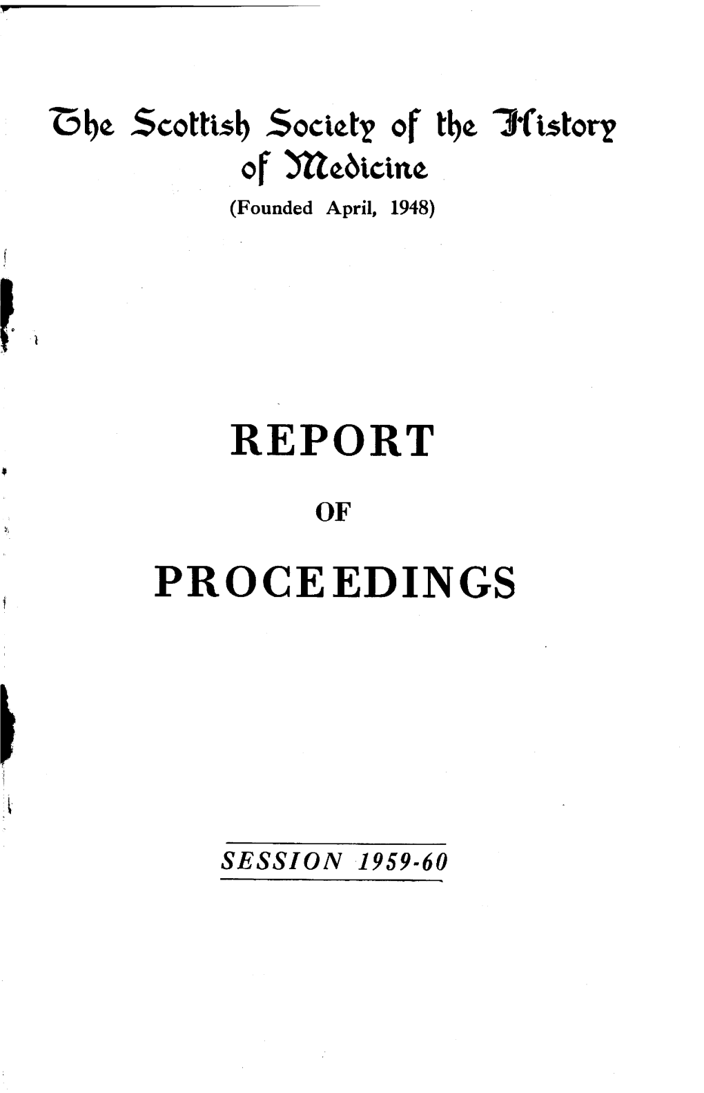 Proceedings for 1959-60