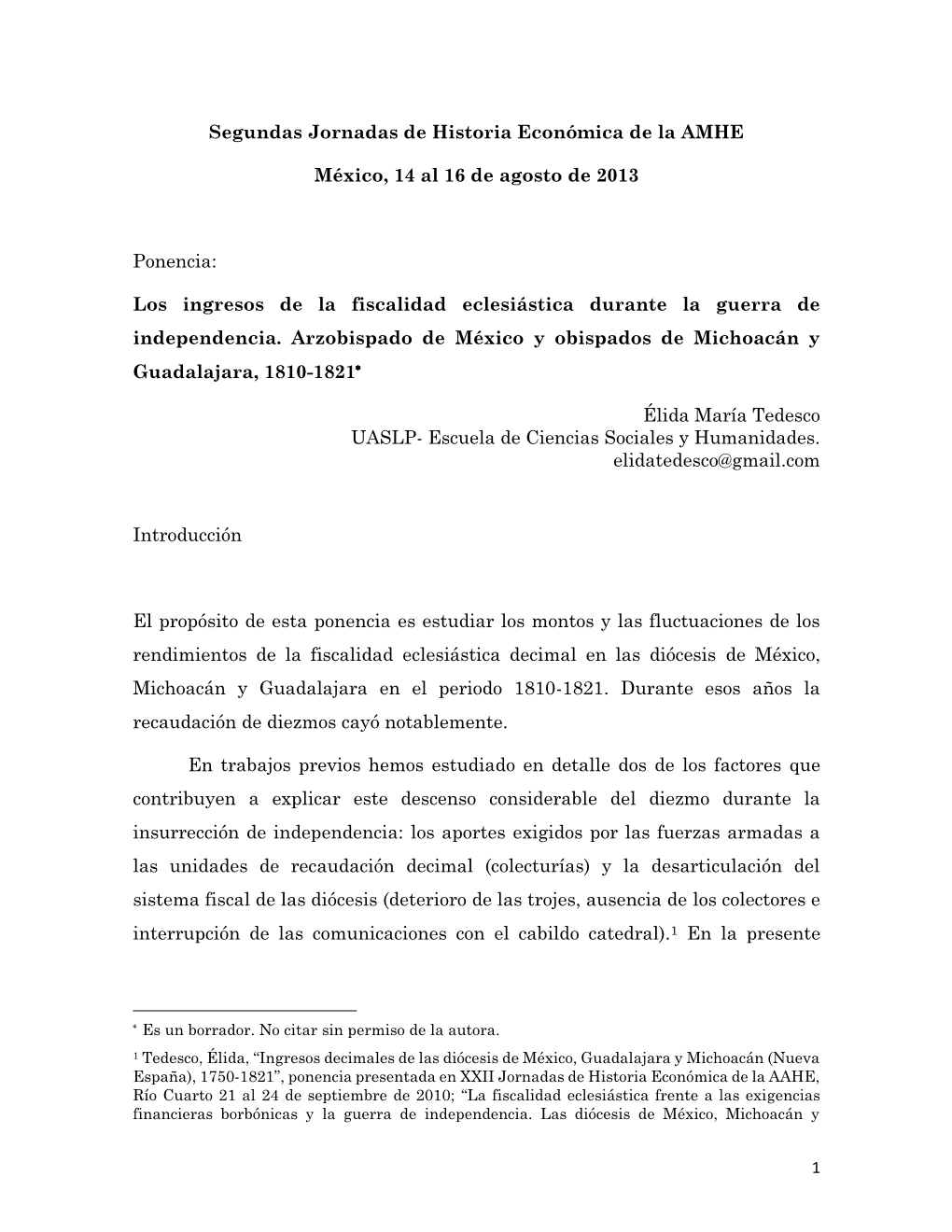 Segundas Jornadas De Historia Económica De La AMHE México, 14