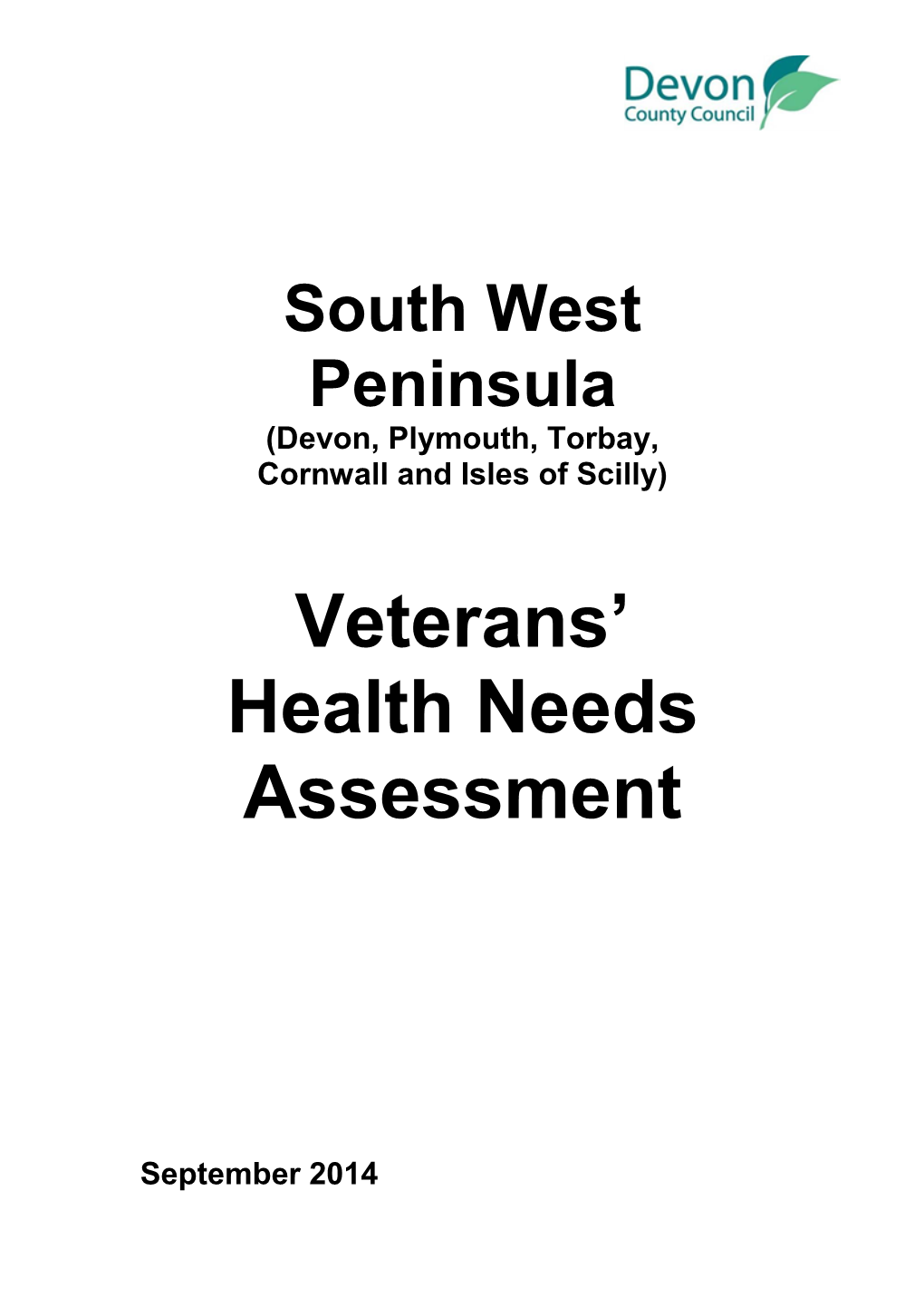 Veterans' Health Needs Assessment