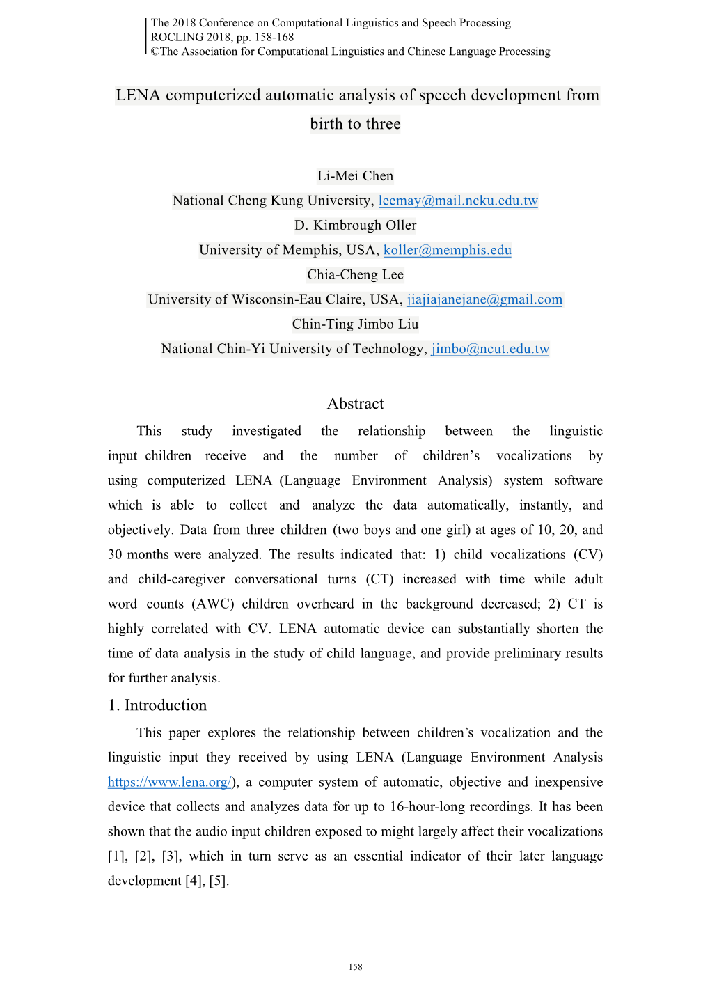 LENA Computerized Automatic Analysis of Speech Development from Birth to Three