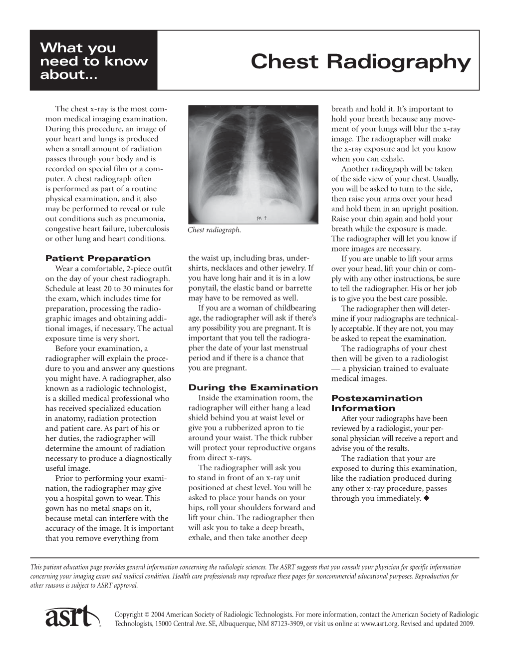 Chest Radiography About…