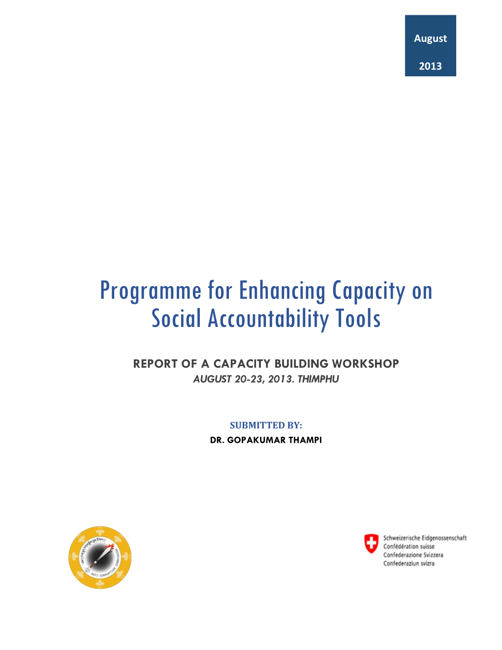 Programme for Enhancing Capacity on Social Accountability Tools