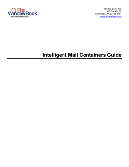Intelligent Mail Containers Guide