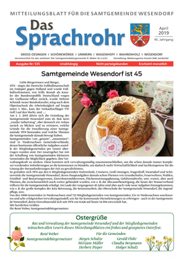 Das April 2019 Sprachrohr 45