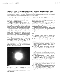 Discovery and Characterization of Binary Asteroids with Adaptive Optics