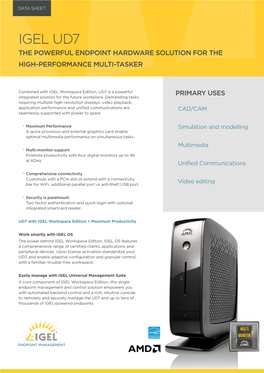 Igel Ud7 the Powerful Endpoint Hardware Solution for the High-Performance Multi-Tasker