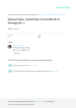 Sphaeritidae, Synteliidae in Handbook of Zoology Ed. 2