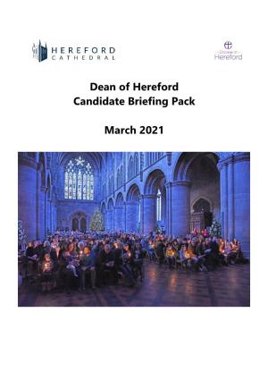 Dean of Hereford Briefing Pack