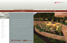 614.252.0955 Or 800.845.7644 Visit Our Website at Oberfields.Com PAVER S • R E TAINING WALLS • PATIO STONES • ACCESSORIES