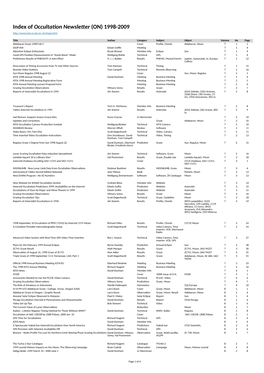 Index of Occultation Newsletter (ON) 1998-2009