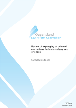 Review of Expunging of Criminal Convictions for Historical Gay Sex Offences