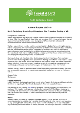 North Canterbury 2018 Annual Report