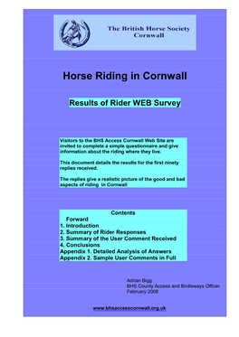 Horse Riding in Cornwall