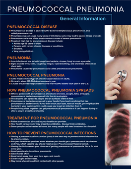 Pneumococcal Pneumonia Fact Sheet