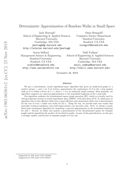 Deterministic Approximation of Random Walks in Small Space