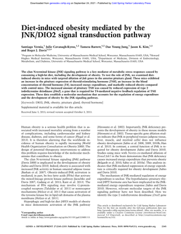 Diet-Induced Obesity Mediated by the JNK/DIO2 Signal Transduction Pathway