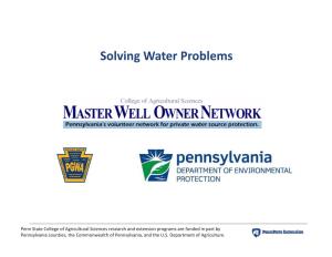 Solving Water Problems