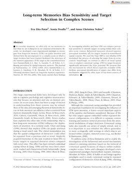 Long-Term Memories Bias Sensitivity and Target Selection in Complex Scenes