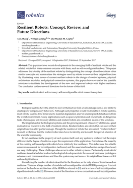 Resilient Robots: Concept, Review, and Future Directions