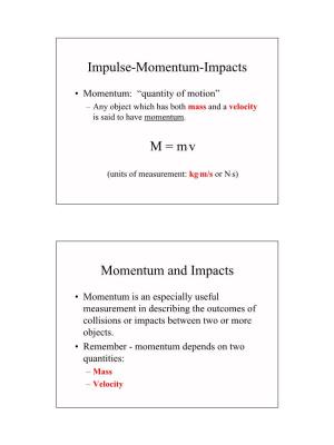 Impulse-Momentum-Impacts