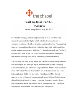 Trumpets Pastor Jerry Gillis – May 21, 2017