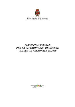 Provincia Di Livorno PIANO PROVINCIALE PER LA