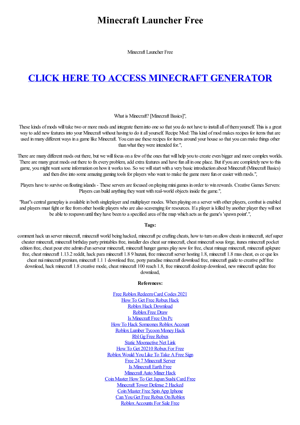 Minecraft Launcher Free