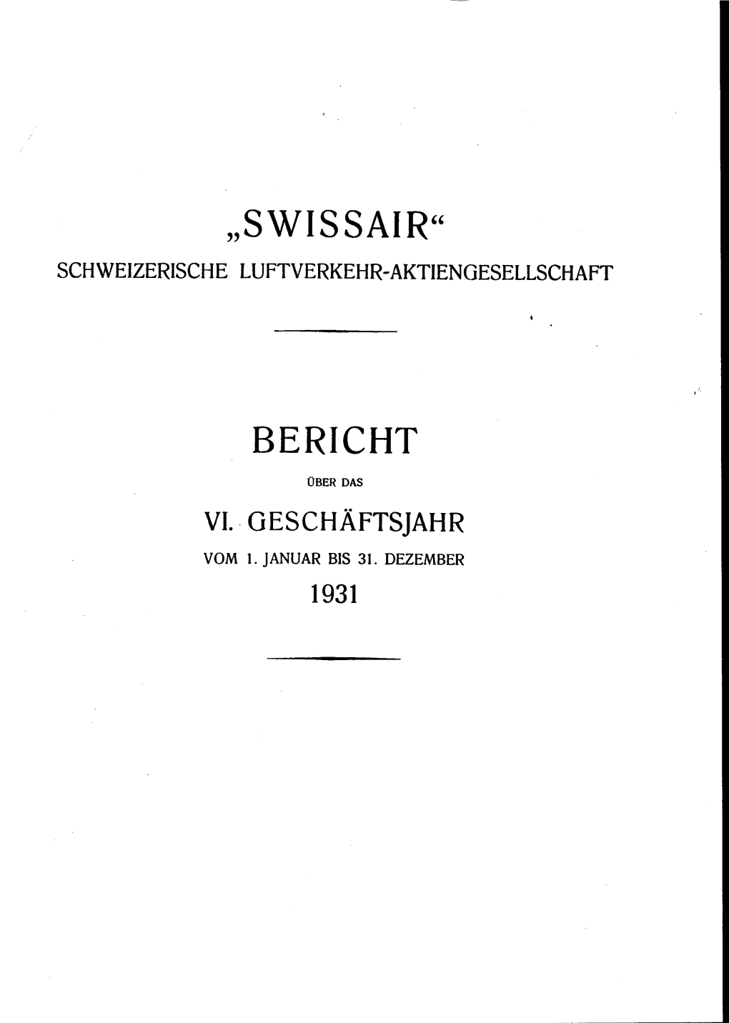 „Swissair” Bericht
