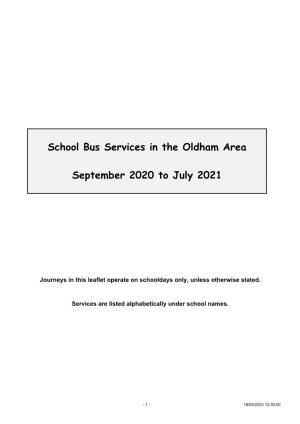 School Bus Services in the Oldham Area