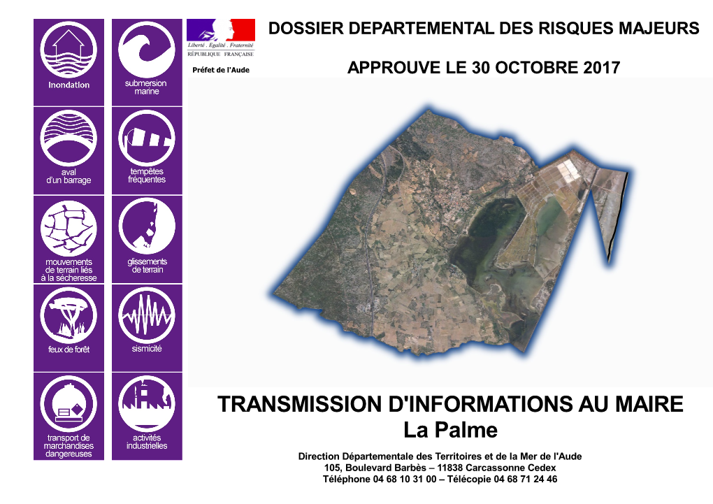 TRANSMISSION D'informations AU MAIRE La Palme