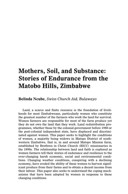 Mothers, Soil, and Substance: Stories of Endurance from the Matobo Hills, Zimbabwe