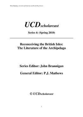 Ucdscholarcast Series 4: (Spring 2010)