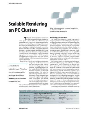 Scalable Rendering on PC Clusters