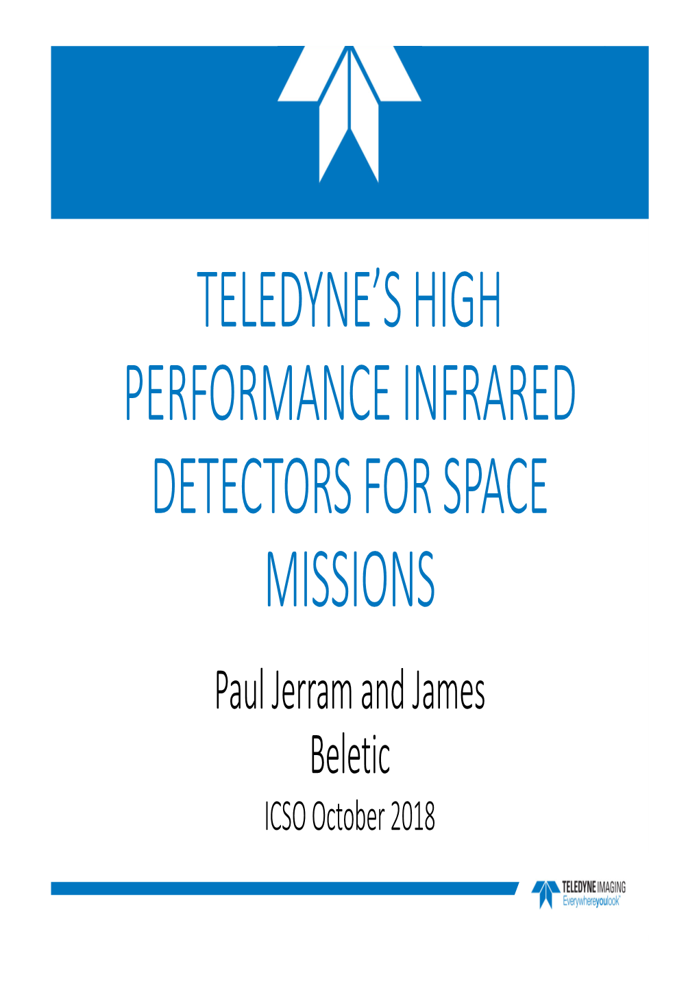 Teledyne's High Performance Infrared Detectors For