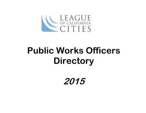 Public Works Officers Directory