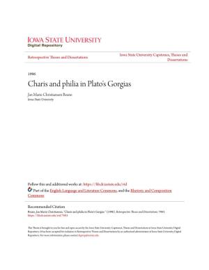 Charis and Philia in Plato's Gorgias Jan Marie Christiansen Beane Iowa State University