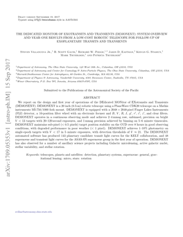 Arxiv:1709.05353V1 [Astro-Ph.IM] 15 Sep 2017