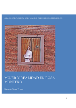 Mujer Y Realidad En Rosa Montero