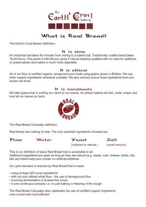 What Is Real Bread?