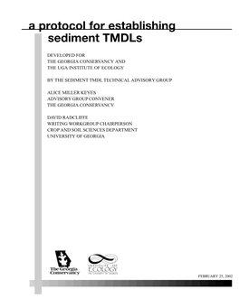 A Protocol for Establishing Sediment Tmdls