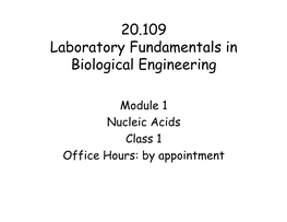 20.109 Laboratory Fundamentals in Biological Engineering