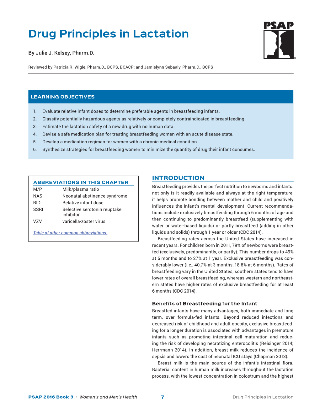 Drug Principles in Lactation